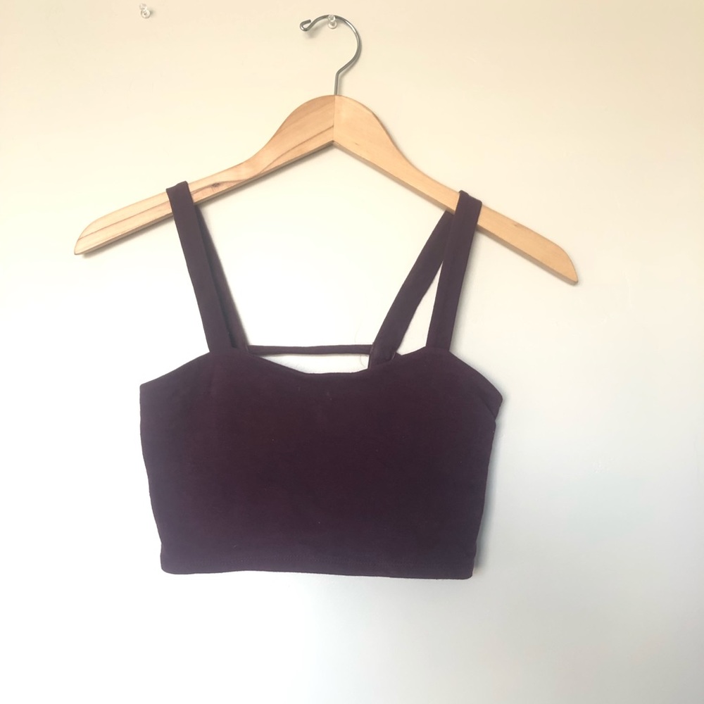 Charlotte Russe Purple Cage Back Crop Top